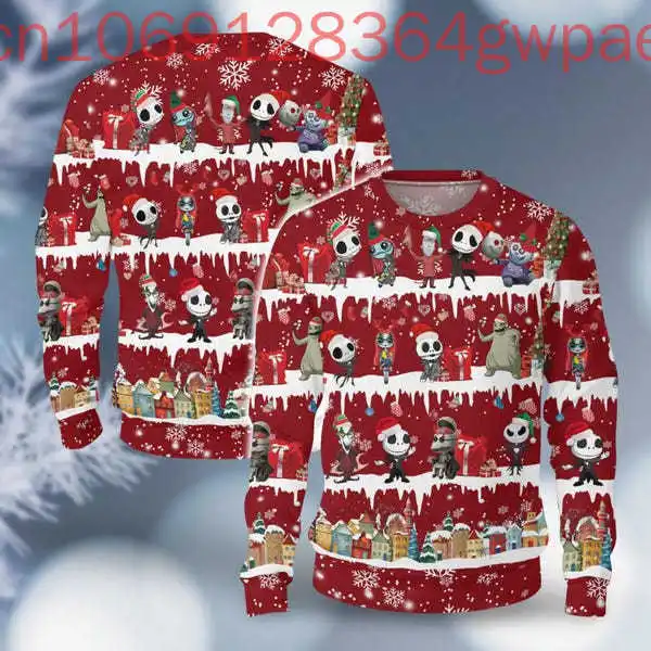 Disney SALLY Jack Skellington Nightmare Christmas Sweater Jack And Sally Ugly Xmas Sweater Family Men Women Sweater