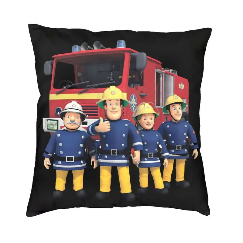 Fireman Sam Throw Pillow Cover Home Decorative 3D Prined Cartoon Firefighter Cushions Cover for Sofa Chair Pillowcase Dakimakura