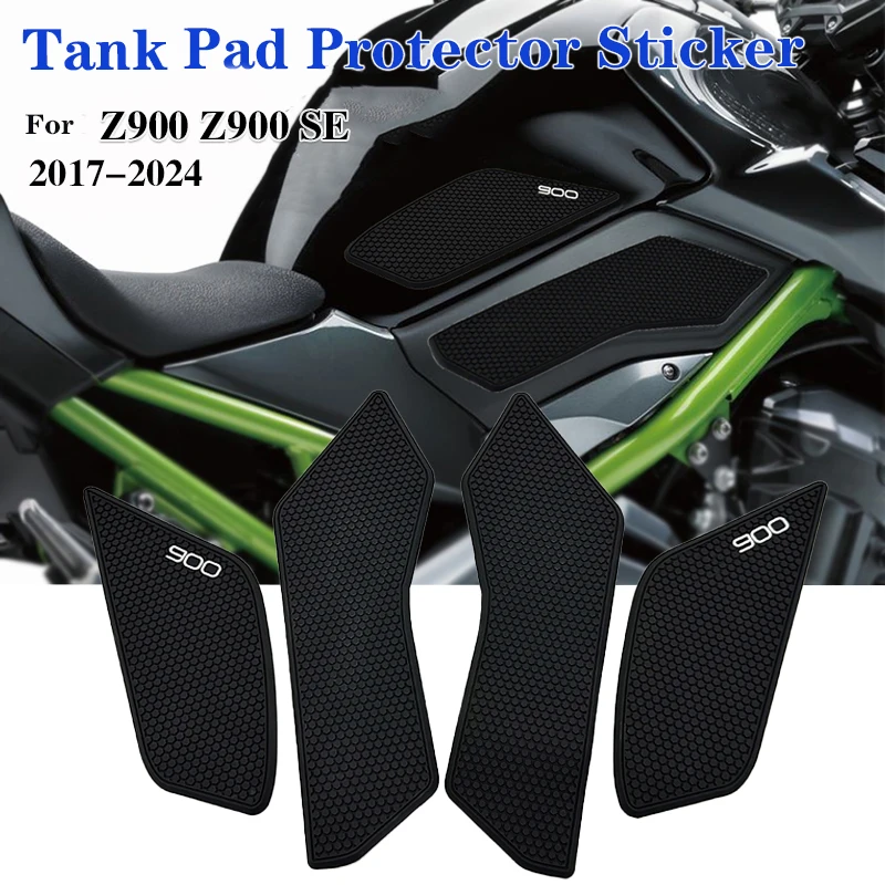 Z900 Tank Sticker 2023 For Z900 Z900SE 2017-2024 2022 Motorcycle Tank Pad Protector Sticker Decal Gas Knee Grip Side Tank Pads