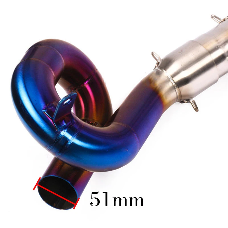 الانزلاق على ل XSR 900 FZ09 MT MT09 MT-09 FZ-09 XSR900 نظام الجبهة رابط دراجة نارية العادم الأنابيب 51 مللي متر الهروب