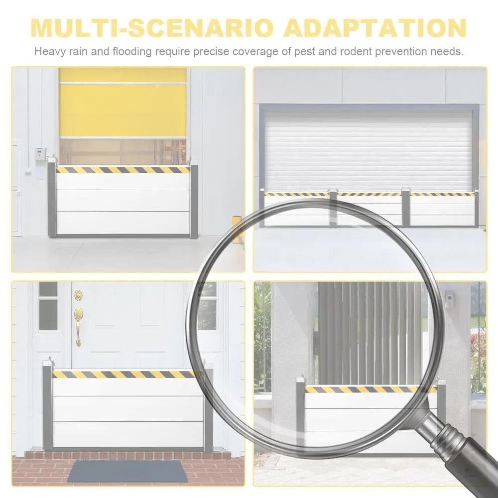 

Aluminum Flood Protection Barrier Flood Protection Baffle Unit Module Flood Protection Baffle for Front Door/Basement Entrance