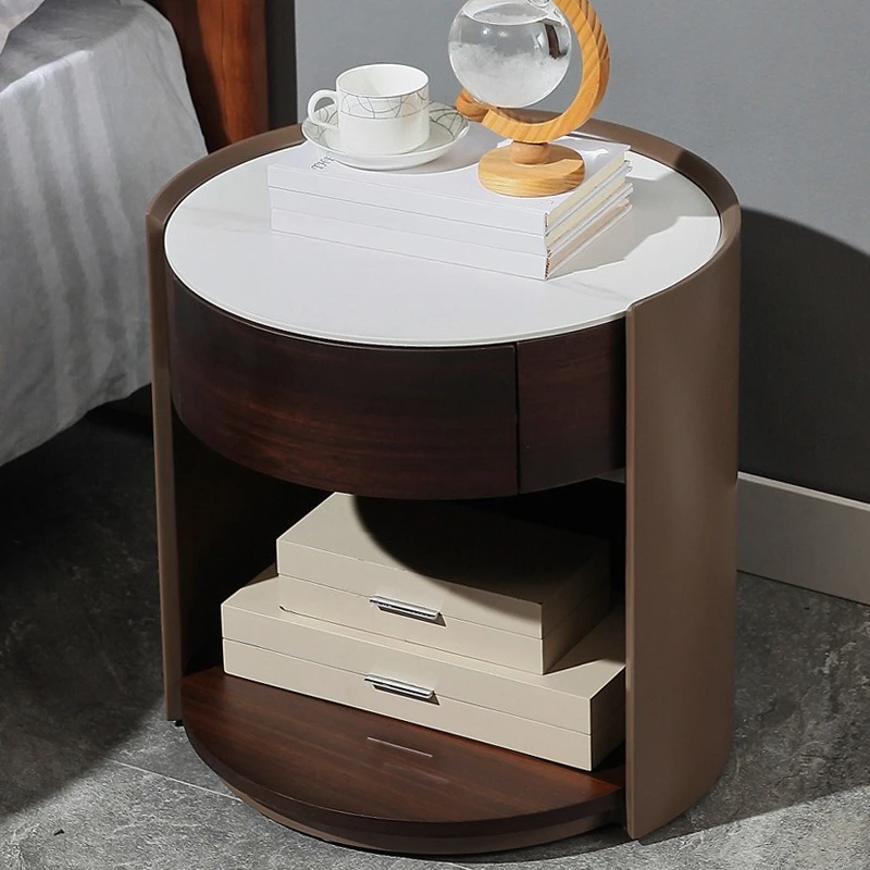 Bedside table Bedroom round simple bedside cabinet