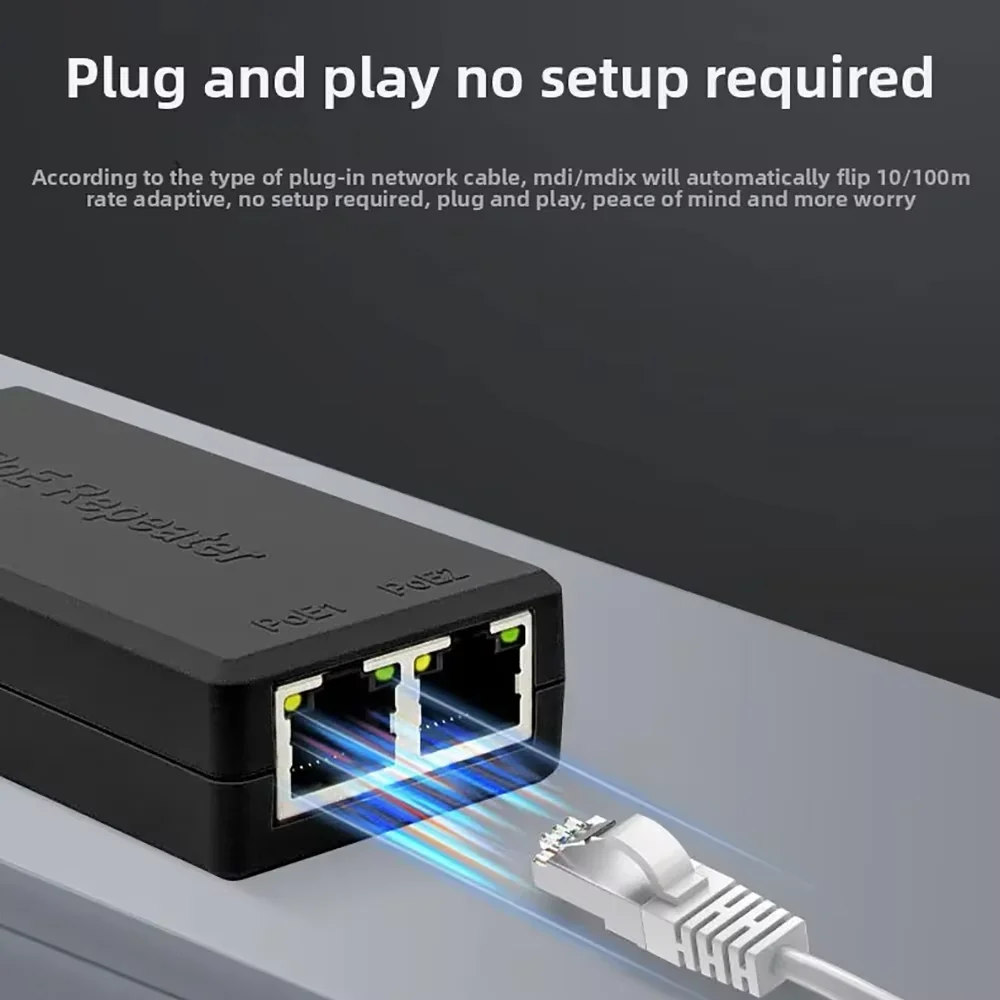 موسع جيجابت بمنفذين POE IEEE 802.3af/at PoE + Standard 10/100/1000Mbps POE مكرر لكاميرا PoE Switch