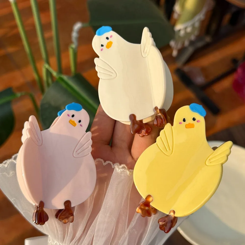 

Creative Sweet Acetate Cat Hair Claw Acetic Acid Cartoon Chick Shark Clip Bow Headdress Animal Hair Clip Daily