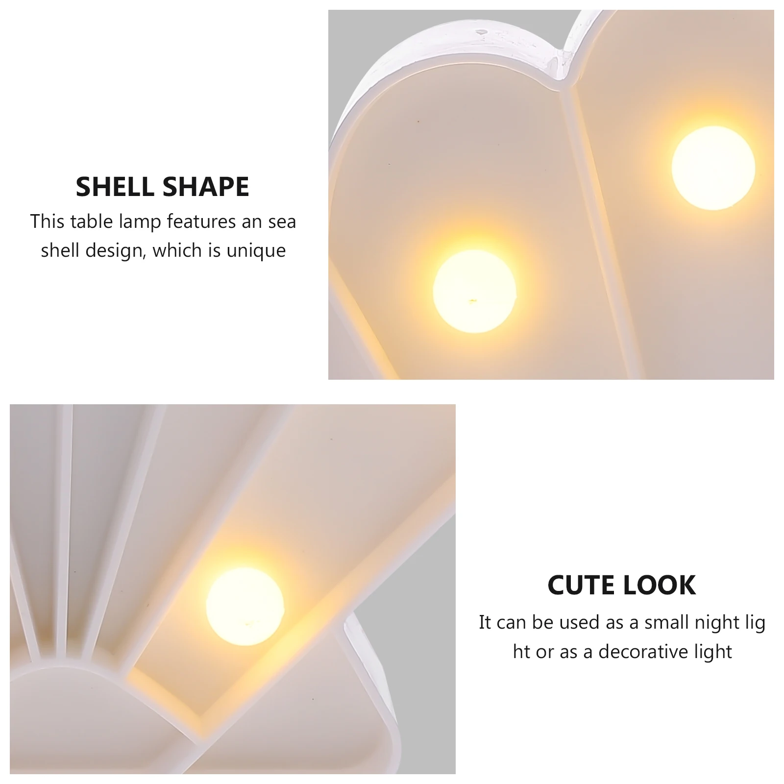 

Creative Seashell Shaped Night Light Led Powered Table Lamp Decor Wedding Gift 3 Aa Batteries Not Included