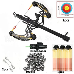 Potente tirachinas láser verde de alta precisión para exteriores, tirachinas de tiro de largo alcance, 50 rondas de caza y Campi