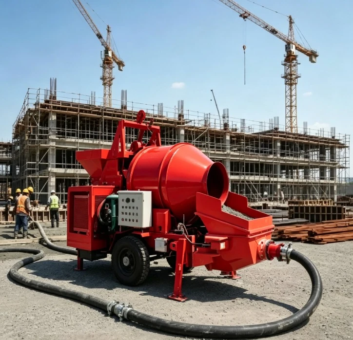 Concrete Mixer with Conveying Pump Reliable 400m Reach and Premium Hydraulic Components for Mid-sized Construction
