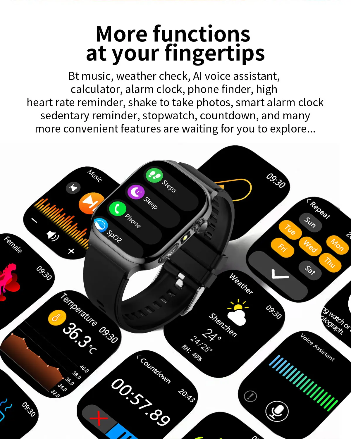 2026 Neue Krankenhausqualität Gesundheits-Smartwatch Körperfett EKG Blutsauerstoff Blutdruck Gesundheits-AMOLED-Bildschirm HD-Anruf Sport-Smartwatches für Herren – Detail 35