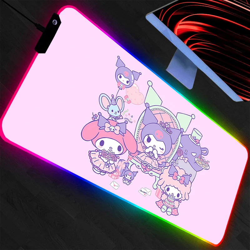 Kuromi Mouse Pad RGB Gaming Ac - Pc Gaming Kuromi บทวิจารณ์และราคา