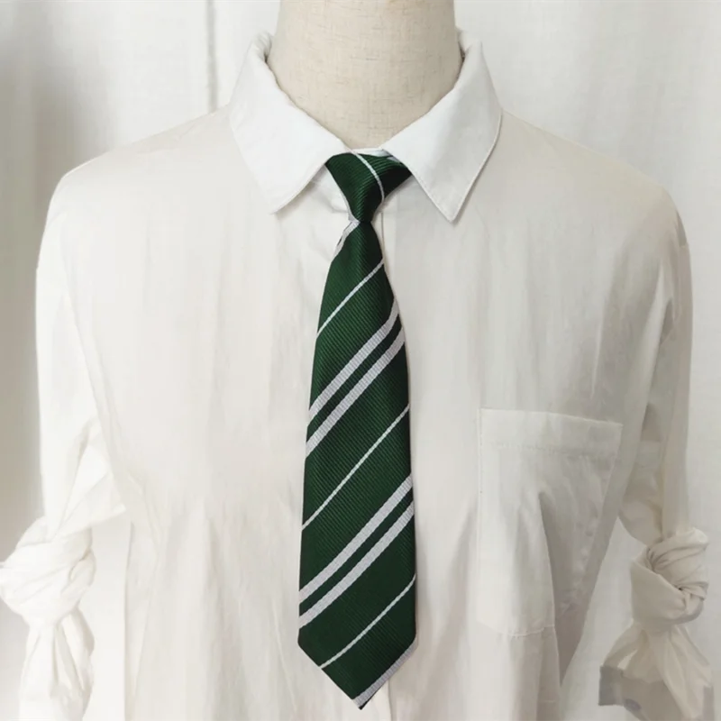 Halloween Movie Wizarding Academy Boys Girls Harris Stripe Tie Cosplay Magic School Costume Accessories  Necktie Prop Party image 2