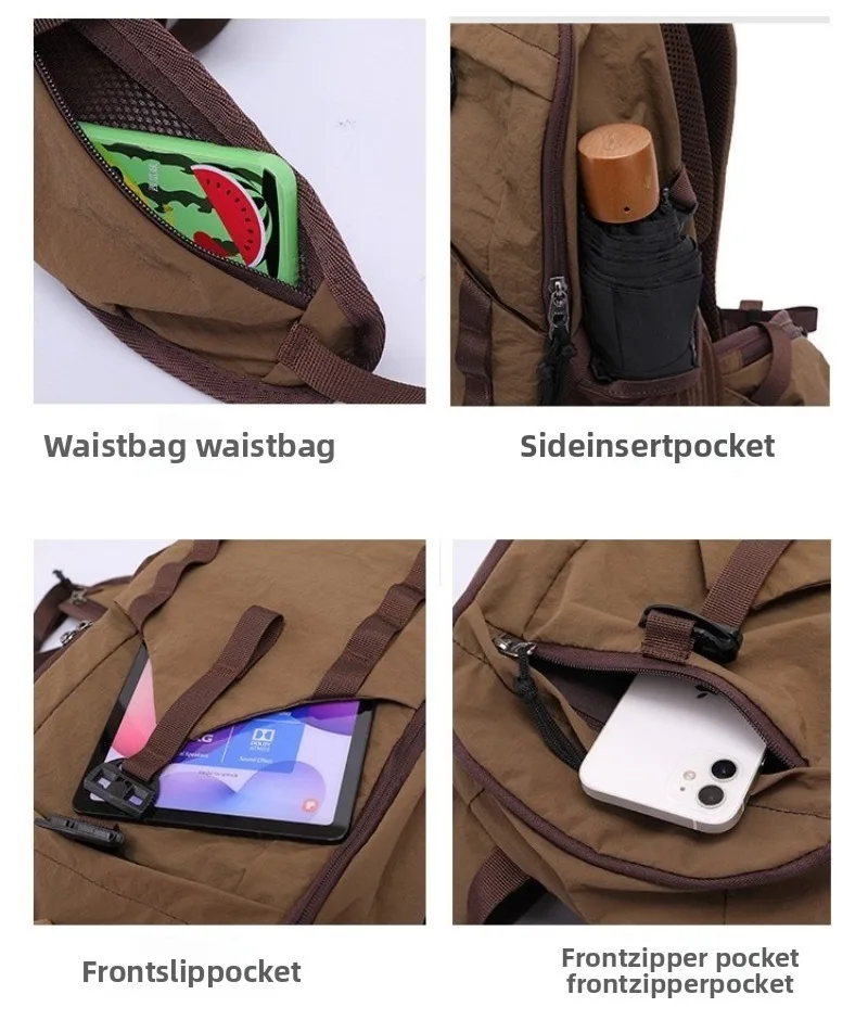 Outdoor waterproof folding backpack ultra-light sports backpack large capacity mountaineering bag