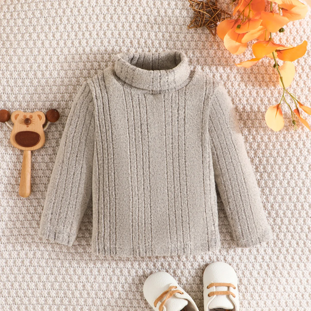 3PCS Set Ootd Terno for Newborn Baby Unisex Boy Girls Top 3-24 Months Fashion Long Sleeve Warm Sweater Winter