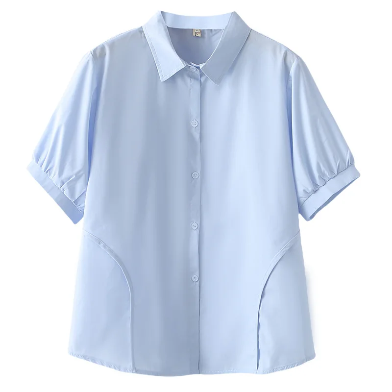 

100KG Summer Blouses New Casual Patchwork Short Sleeve Shirt 2025 Plus Size Women's Casual Tops 2507