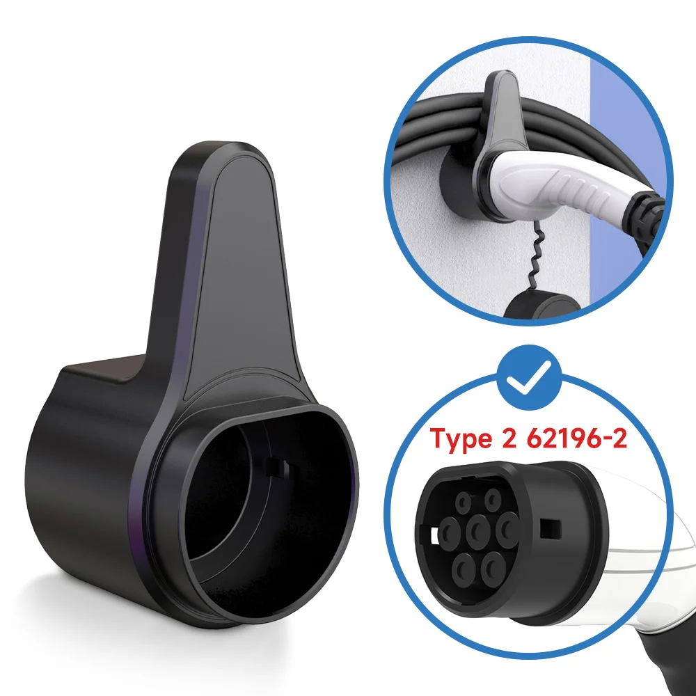 

EV Charger Holder Holster Dock for Electric Vehicle Type1 J1772 Type2 Charging Cable Extra Protection Leading Wallbox for Tesla