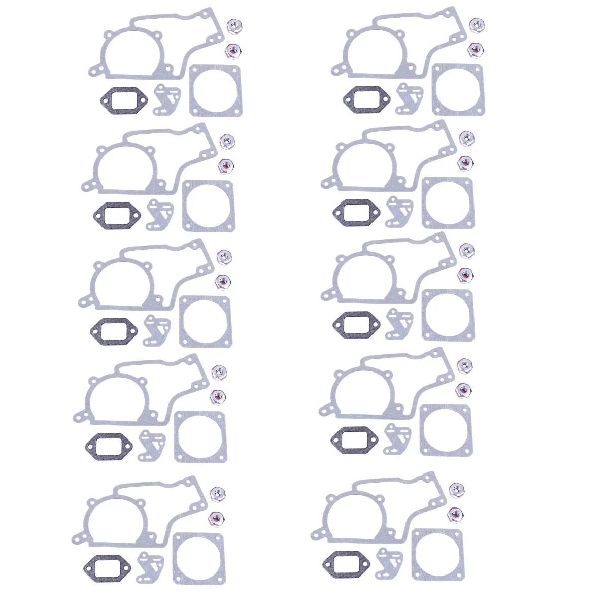 10PCS Crankcase Cylinder Muffler Oil Pump Gasket Bar Nut Kit For Stihl 038 MS380 MS381 MS 380 381 Chainsaw Replace Spare Part