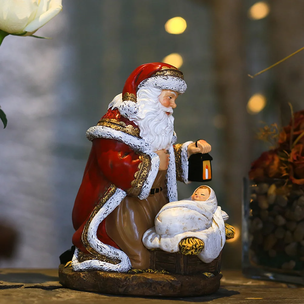 

Santa Claus Decoration Sculptures Ornament Christmas Decorations Xmas Desktop Showcase