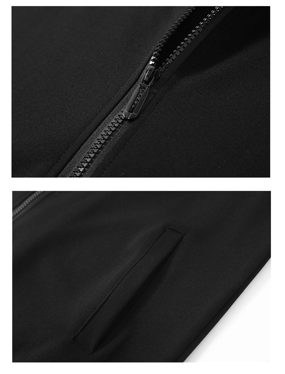 Zippered Hoodie Jacket Men 10XL 11XL Plus Size Hoodies Fashion Casual Solid Color Hoodies Male Spring Autumn
