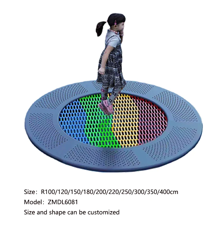 Playground Trampoline, High Quality Spring Jumping Bed, Outdoor Amusement Equipment for Kids Camping Kindergarten Use