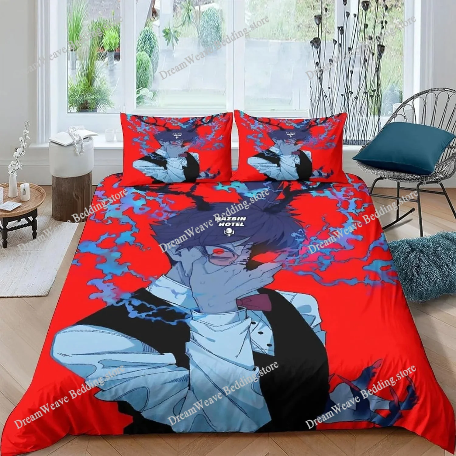 

Home Textile Cartoons Hazbin Hotel Charlie Cover Duvet Cover Pillow Case Boy Girl Polyester Bedding Set King Queen Twin Size