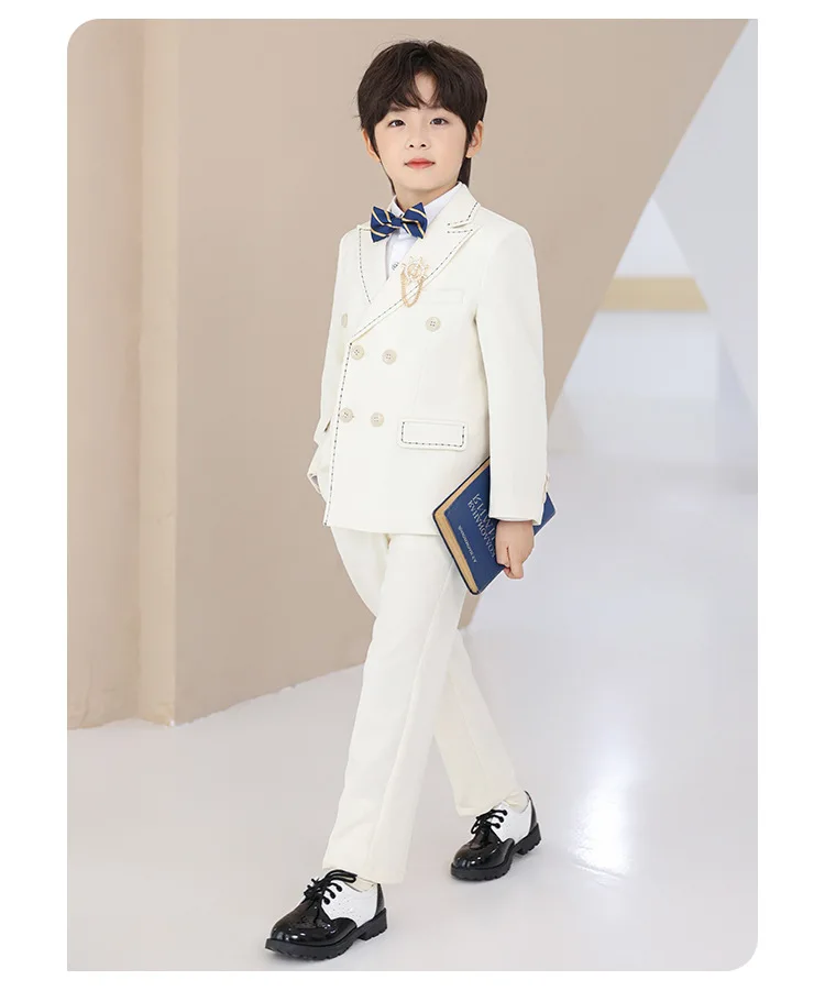 Kinderanzug-Set, Britischer Stil Blumenmädchen-Kleid für Einjährige, Jungen-Kostüm für Reden, Klavier, Laufsteg-Performance A5047 – Detail 16