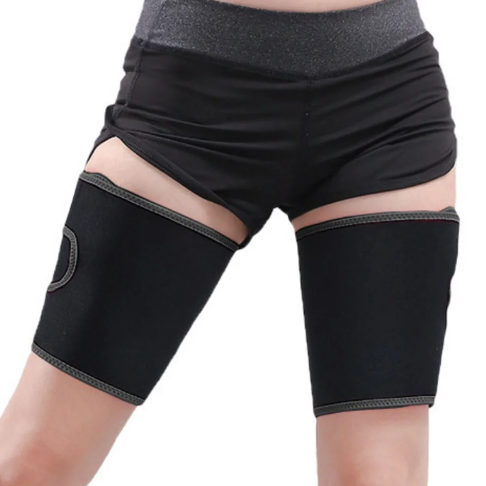 Silver Ion Thigh Bands Fitness Leggings Trimmer Black Gym Brace Adjustable Sauna Wrap Loss Weight Thigh Trainer Running Yoga