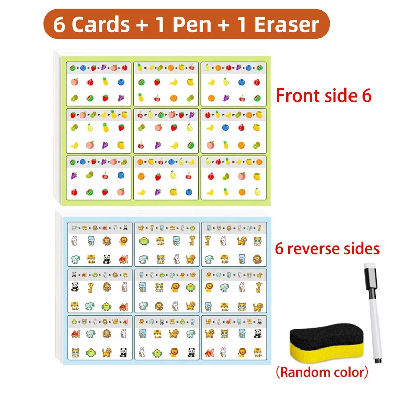 Zahlen Farbe Tracking Spiele Karten Puzzles Futter von Dot Kinder Visuelle Konzentration Training Kinder Frühe Stift Halten Pädagogische – Detail 14