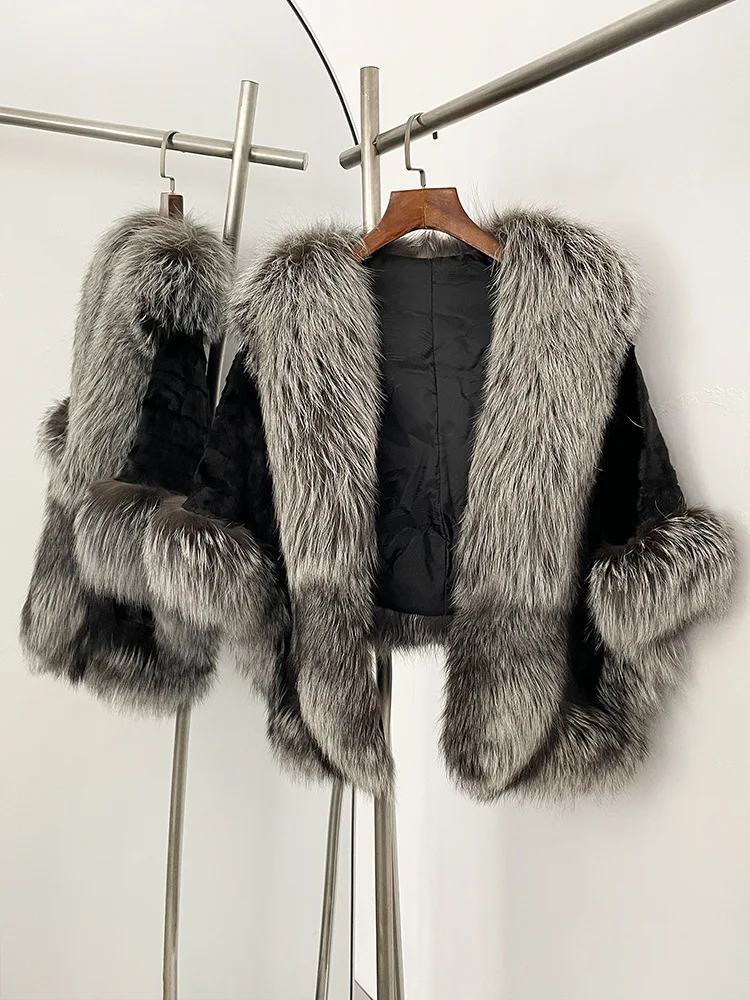 Elegancki damski krótki płaszcz ze sztucznego futra w kolorze białym, z luksusowym puszystym kołnierzem, stylowa i ciepła odzież wierzchnia ZM3890