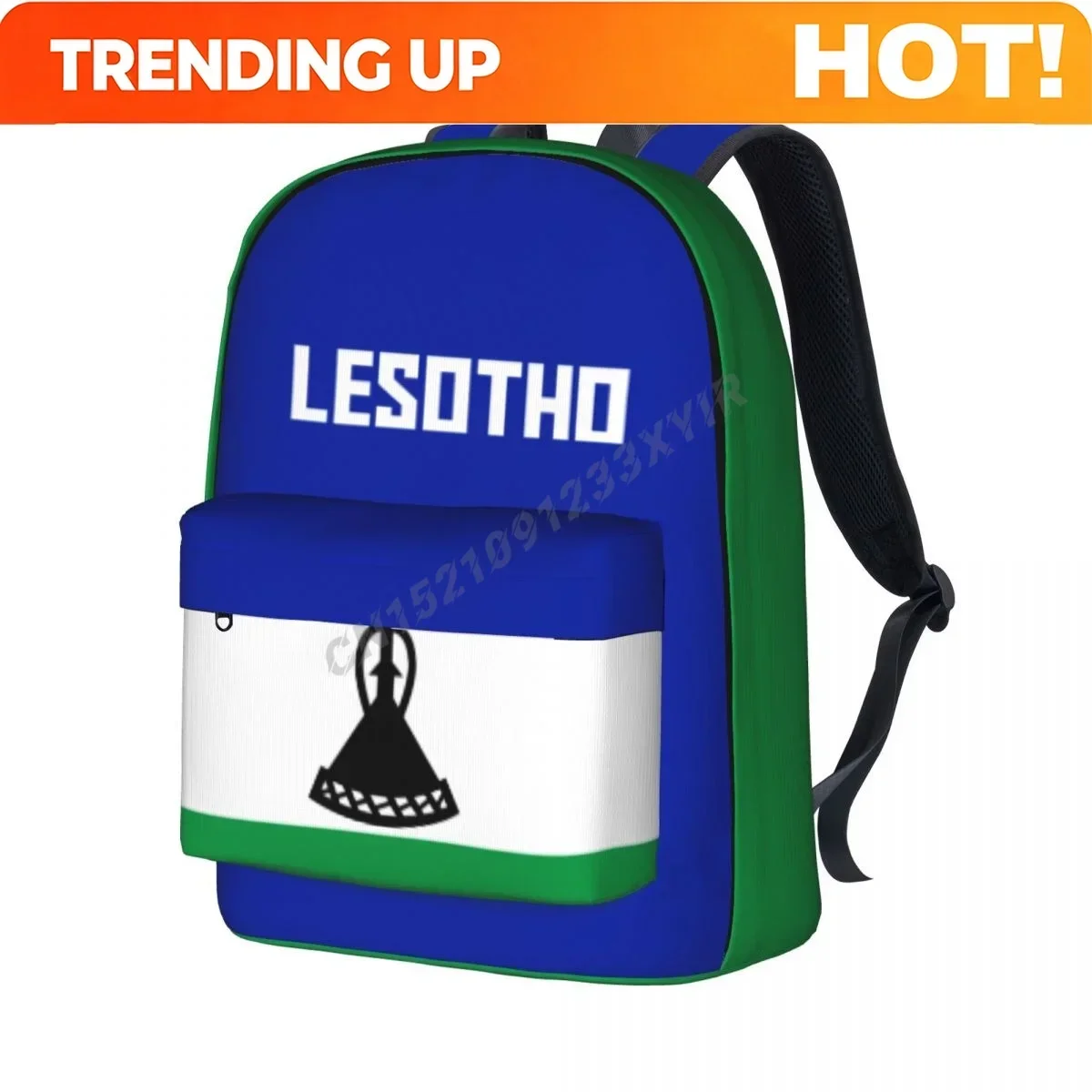 Custom Bag Unisex Backpack Lesotho Flag Stitch Schoolbag Messenger Bag Case Laptop Travel Bag Mochila Gift