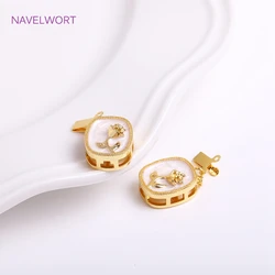 Wholesale 18K Gold Plated Square Filigree Box Safety Clasps Connector For Bracelet Necklace Making,DIY Jewellery Making Susories