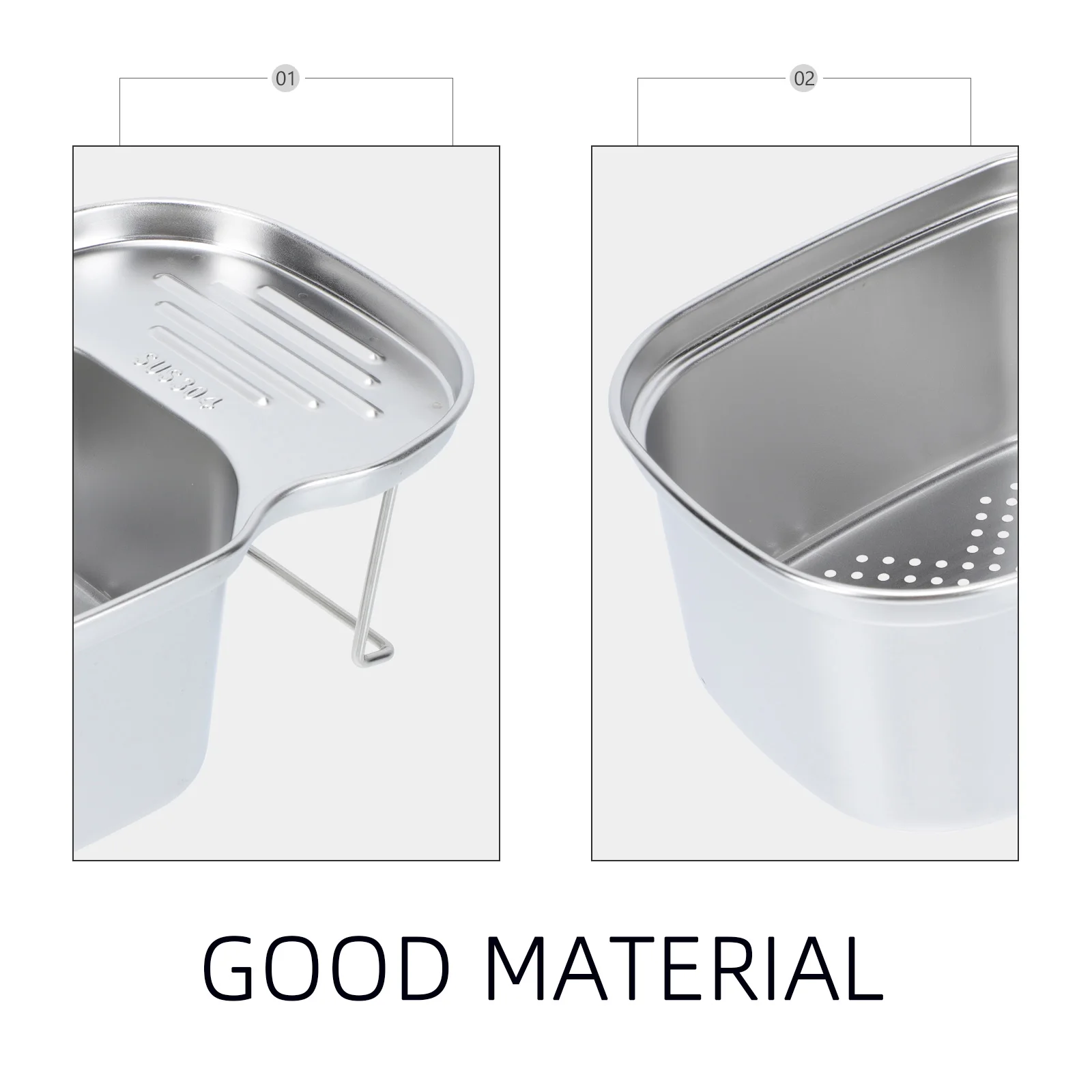 

1pc Stainless Steel Sink Mesh Sink Draining Rack Basket Colander 304 Waterproof Kitchen Draining Rack Vegetable Fruit Basket