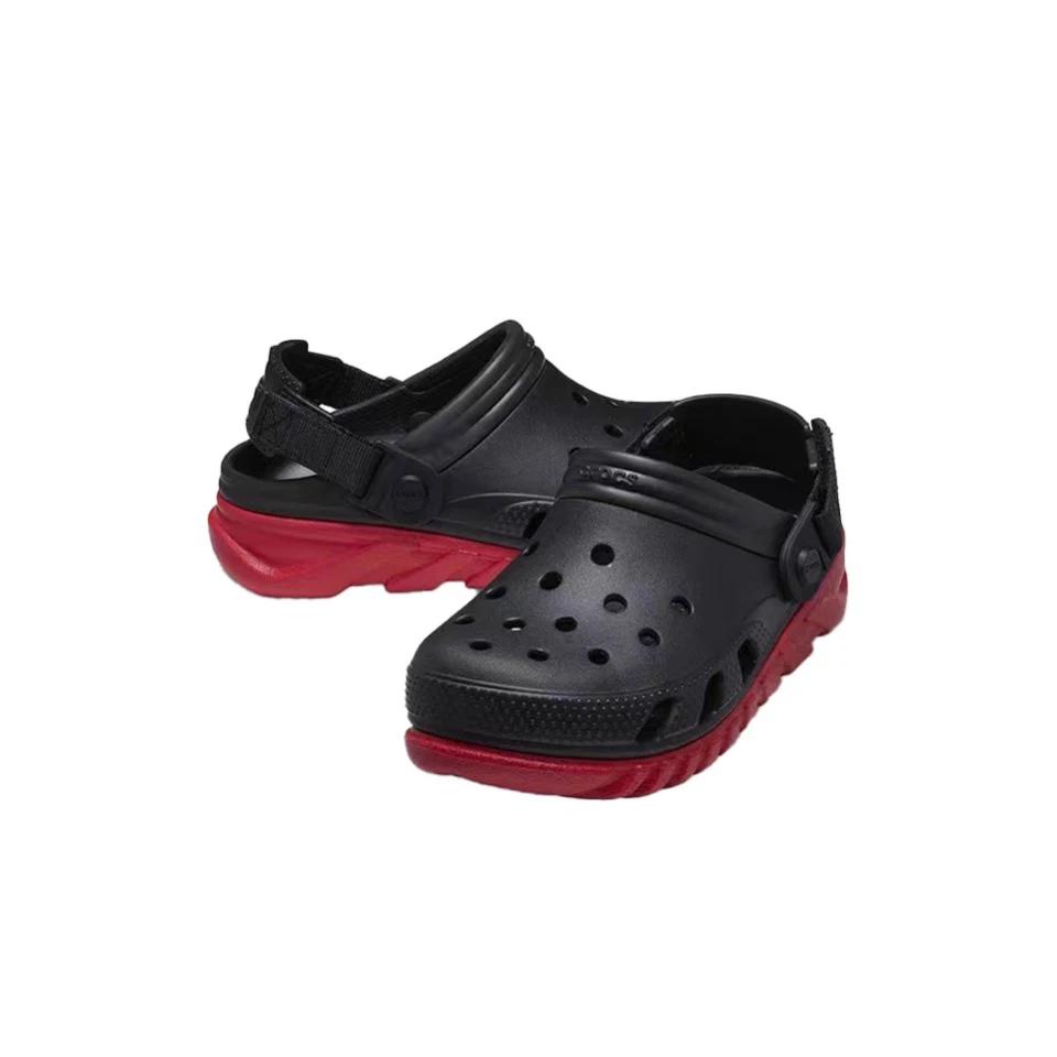 Crocs Classic Clog Duet Max Sandálias casuais para homens, dedo do pé fechado unissex, slip-ons, sapatos de praia respiráveis ao ar livre, originais, 208776-0WQ