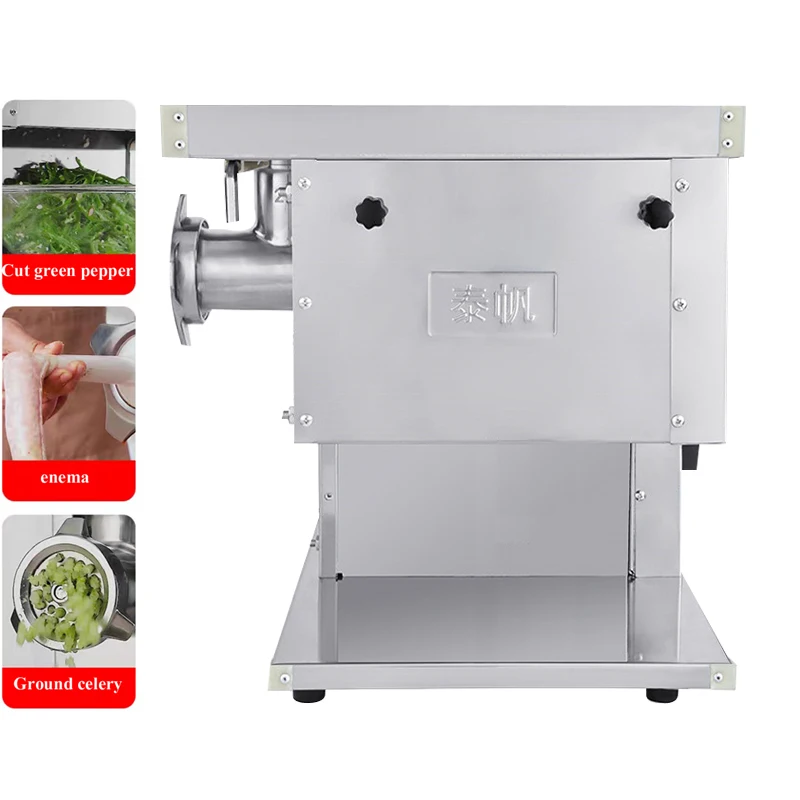 Commercial Meat Slicer Meat Grinder Desktop Meat Cuting Machine Stainless Steel Filling And Mincing Machine Kitchen Equipment