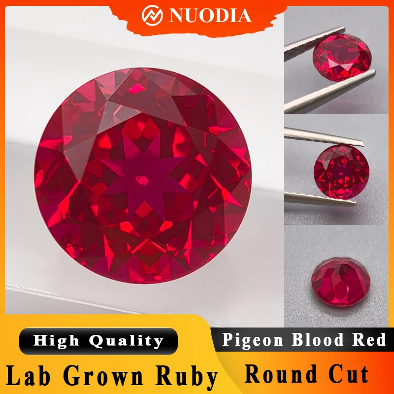 

Верхняя круглая форма, голубиная кровь, выращенные в лаборатории рубиновые свободные драгоценные камни с сертификатом AGL для изготовления ювелирных изделий своими руками, материал на выбор