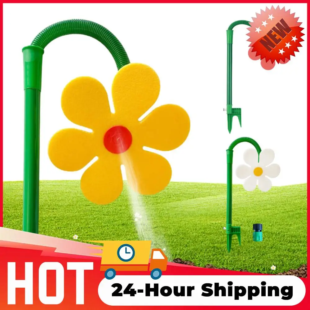 360° Rotating Flower Shape Dancing Daisy Sprinkler Toys Crazy Spin Water Sprayer Garden Sprinkler For Garden Watering System