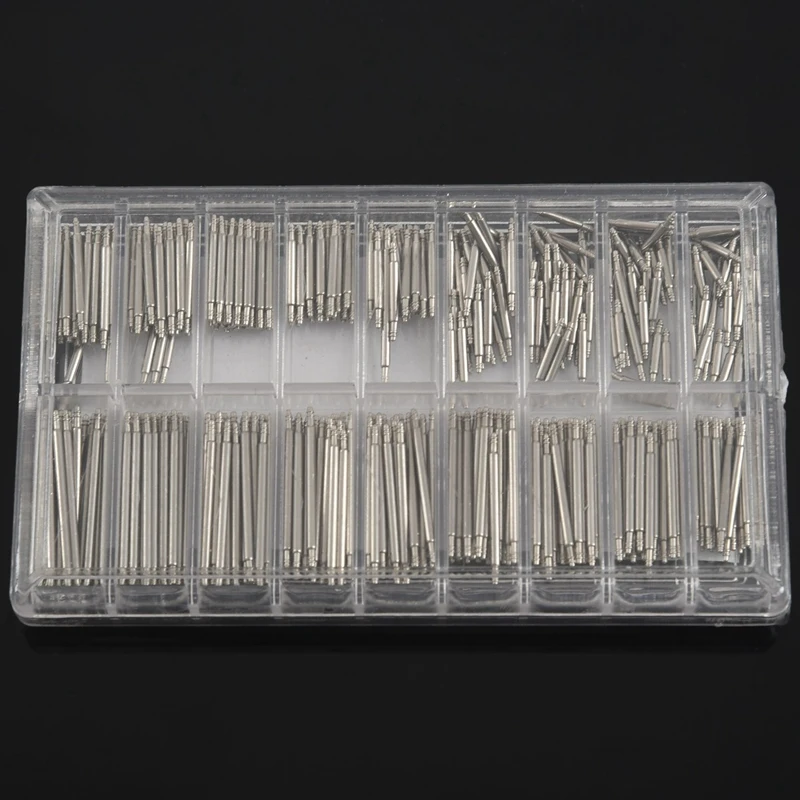 1080Pcs Stainless Steel Watch Band Spring Bars Strap Link Pins 6-25Mm Repair Kit