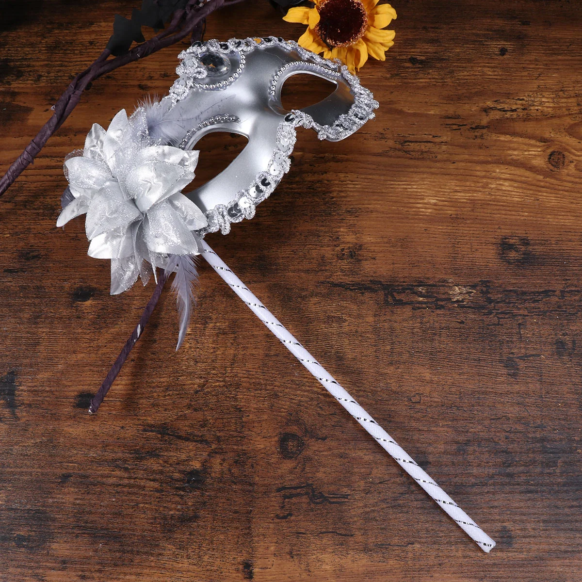 3 uds disfraz diademas de Halloween accesorios de máscara de cristal plata creativa mujer disfraces de juego de rol