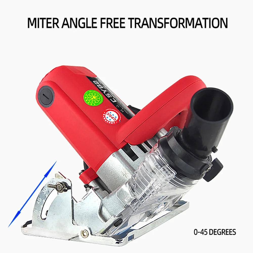 

1800w Dust-Free 5inch 125mm cutting machine quartz stone 45 degree chamfer stone wood tile cutting machine
