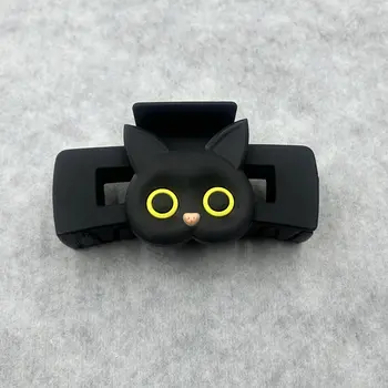 全新可愛黑白貓爪髮夾大髮爪韓版女少女髮卡螃蟹髮夾時尚髮飾 10 最佳銷售 貓毛夾 - №10