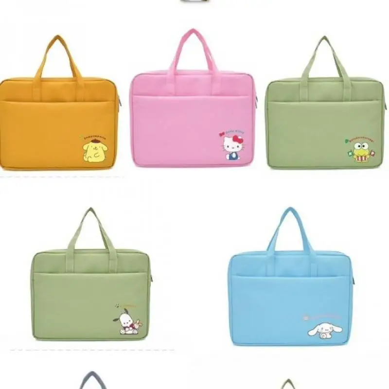 Anime dos desenhos animados sanrio olá kitty minha melodia cinnamoroll bolsa para portátil conveniente multi-função impressa bolsa para portátil presente para amigos