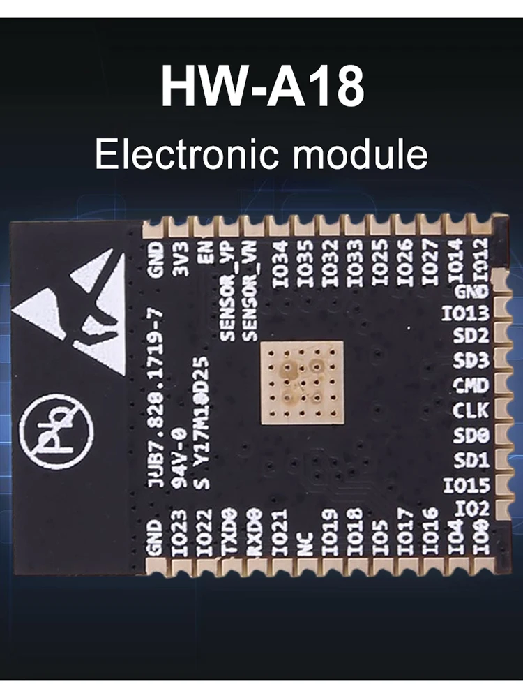 Dual-core CPU WiFi โมดูลไร้สาย ESP--32 Wi-Fi BT BLE MCU โมดูล 150 Mbps บลูทูธสําหรับ Smart Electronics