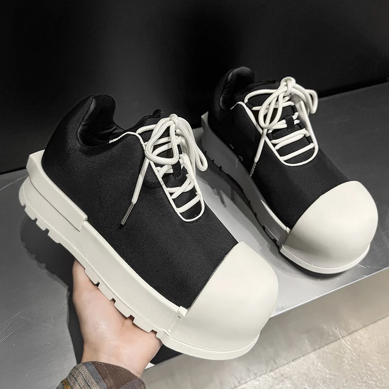 Fashionable Men Casual Shoes Men Thick-soled Lace-up Comfortable Lightweight Sports Casual Brand Shoes Social Shoes Sizes 38-46