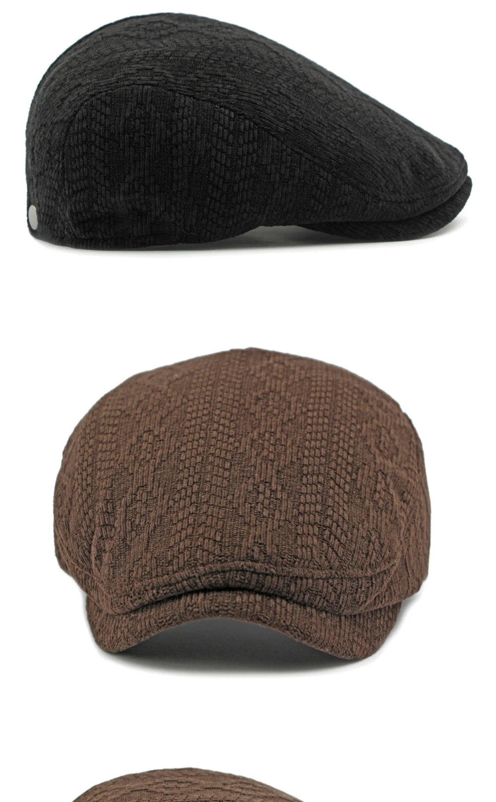 HT4575 Berets Herbst Winter Gestrickte Hut Kappen für Männer Frauen Vintage Künstler Maler Baskenmütze Hut Ivy Flache Kappe Männlich Weiblich Baskenmütze Kappen – Detail 5