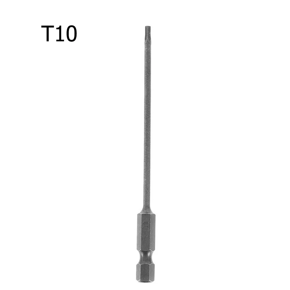 Destornillador de seguridad a prueba de manipulaciones, destornillador Torx magnético de largo alcance de 100mm, S2, aleación de acero T8 T10 T15