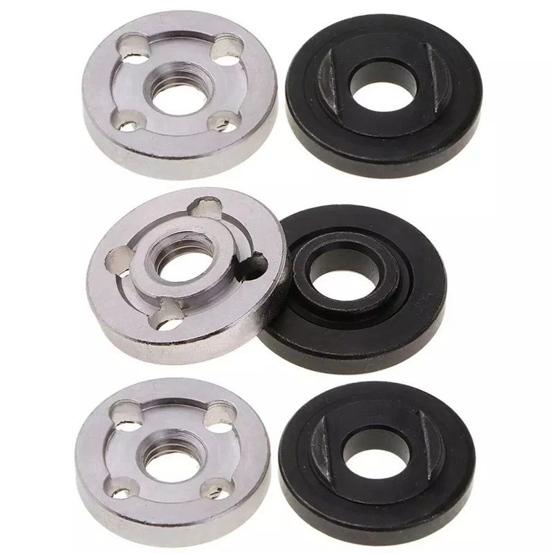 6Pcs Lock Nuts Flange For Makita 9523 Nut Inner Outer Kit Angle Grinder Tool 2 Specifications-Toothless, Toothed