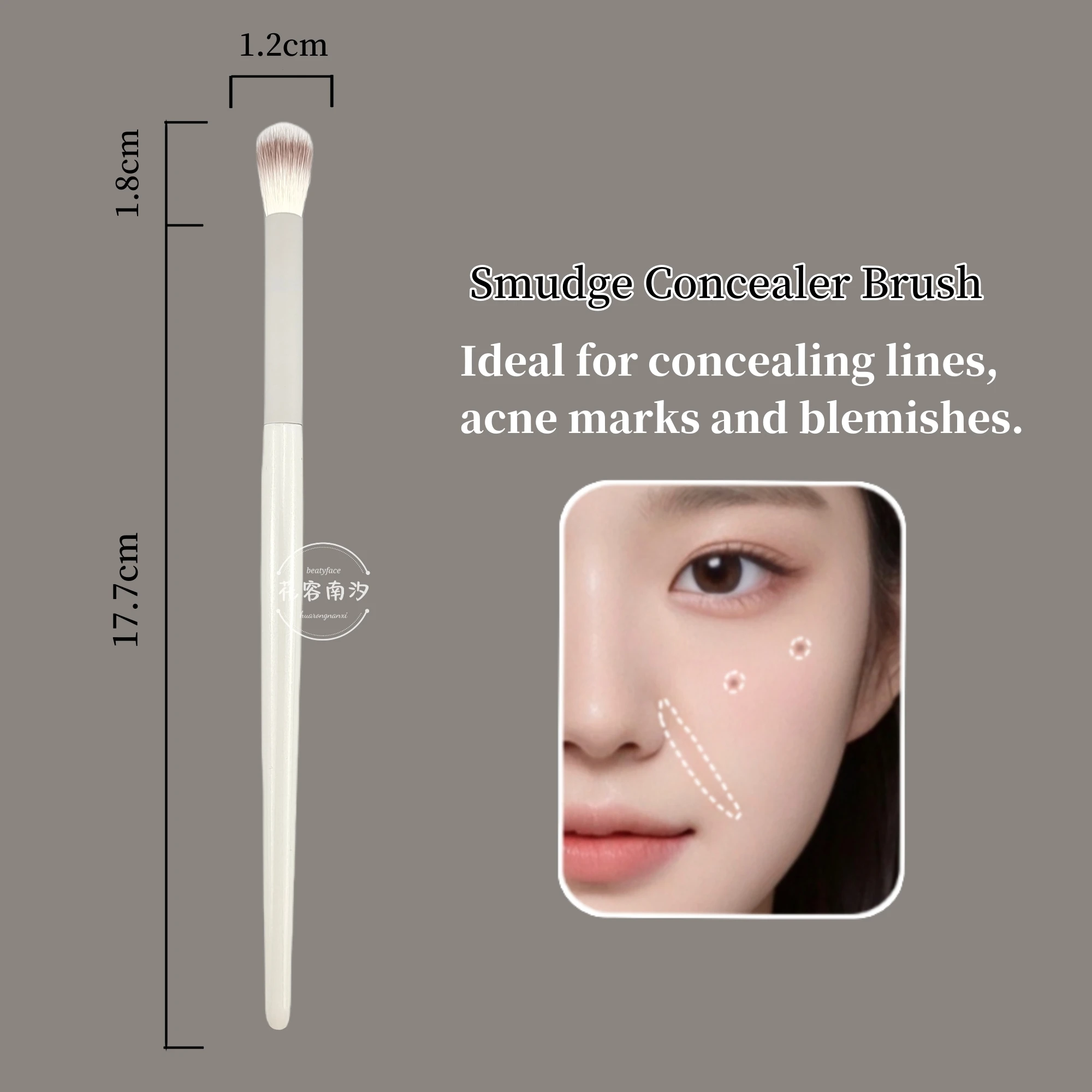 Finger  Concealer Brush Tongue Shape Flat Head Brush Acne Marks Tear Gaps Decrease Lines Dark Eye Circles No Brush Marks