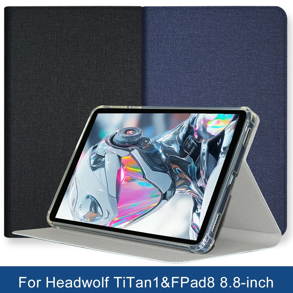 �y�Z�[�����zFunda �P�[�X Headwolf FPad8 Headwolf TiTan 1 Titan1 4G LTE �Q�[���p 8.8 �C���` �^�u���b�g PC �X���� �t���b�v �u�b�N �J�o�[ �\�t�g TPU �o�b�N �V�F���t��