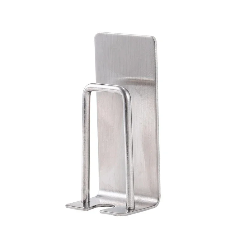 Wall Mount Stainless Steel Toothbrush Holder Self-adhesive Punch-free Toothpaste Organizer Mouthwash Cup Stand Bathroom Tools