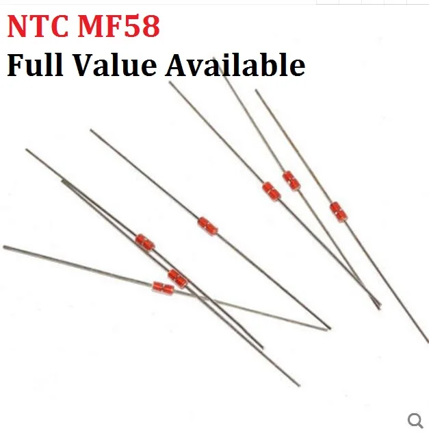 Envío Gratis 20 piezas resistencia térmica NTC MF58 3950 B 5% 1K 2K 5K 10K 20K 50K 100K 200K 500K 1M 1/2/3/5/10/K Ohm R Sensor termistor