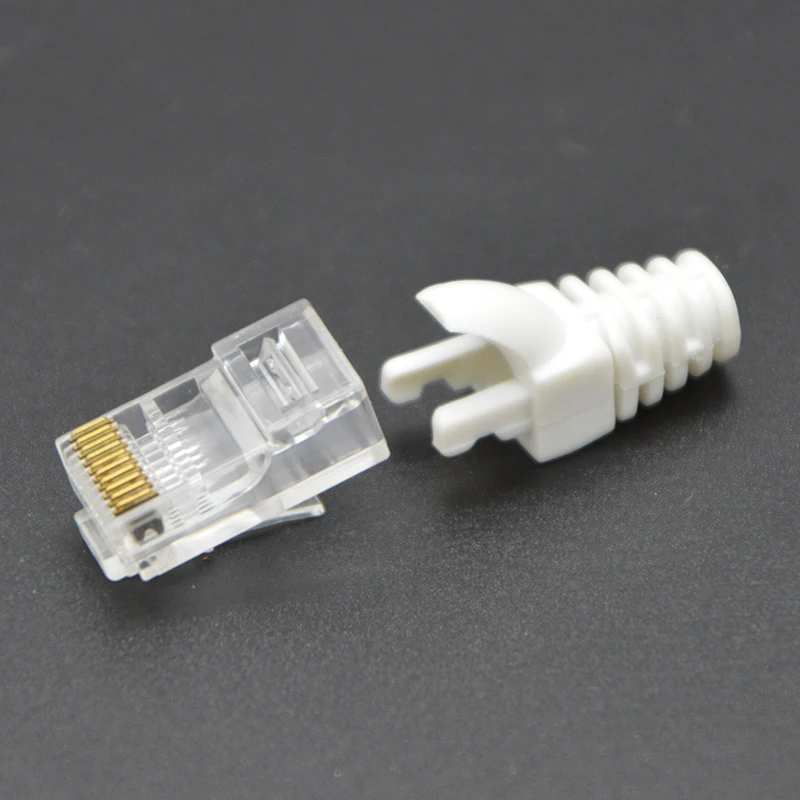 20PCS GONGFENG NEW RJ48 Network Connector 10P10C Six kinds 10 Core Special Crystal Head with Sheath Free shipping to Russia