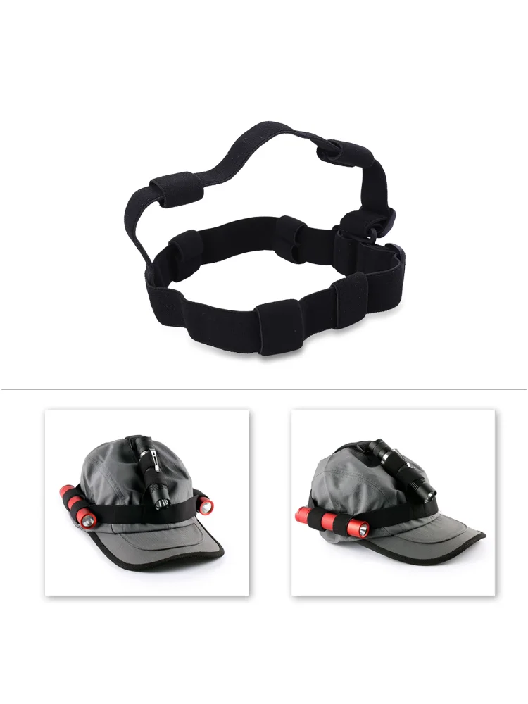 headlamp strap Black Flashlight Headband Headlamp Band For Flashlight Outdoor Tools headlight strap